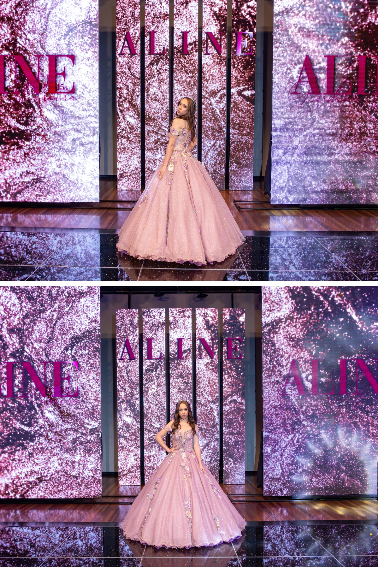 Debutante no palco Vogue