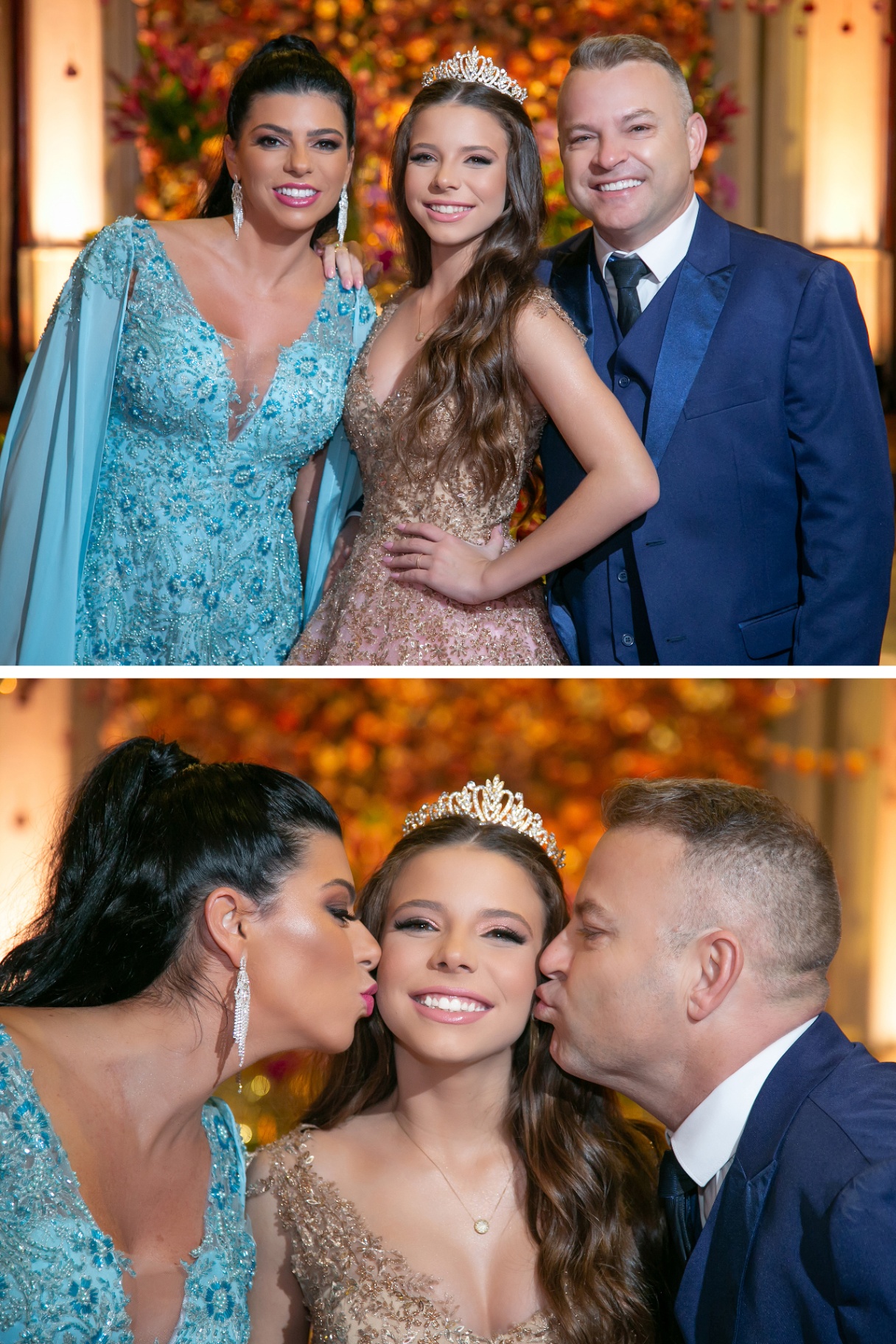 Momentos carinhosos com os pais