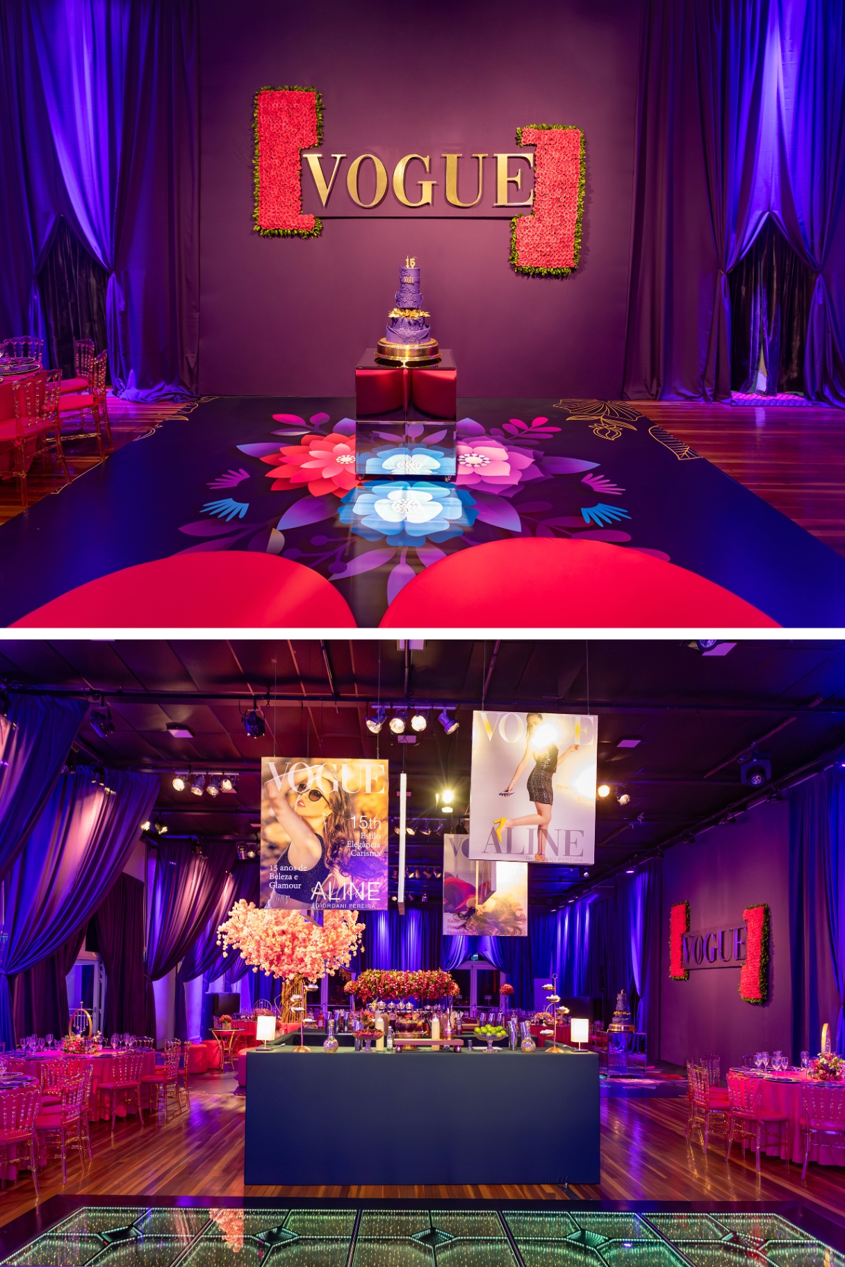Decoração Vogue e pista central