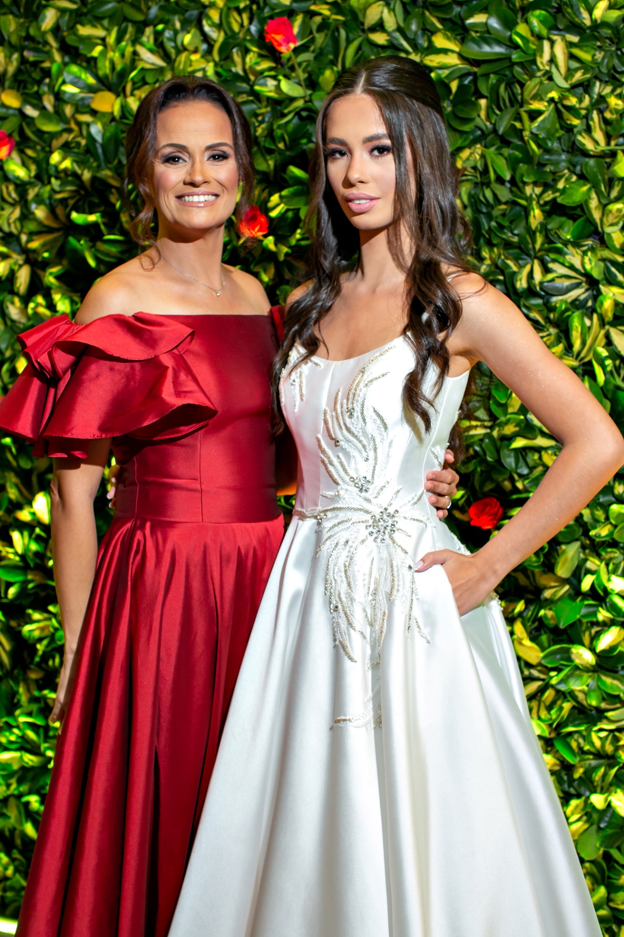 Debutante com a mãe
